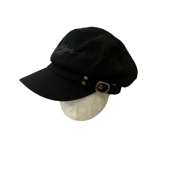 Harley-Davidson Accessories - Harley Davidson Women’s Embroidered Logo Cabbie Cadet Cap/Hat Black Small
